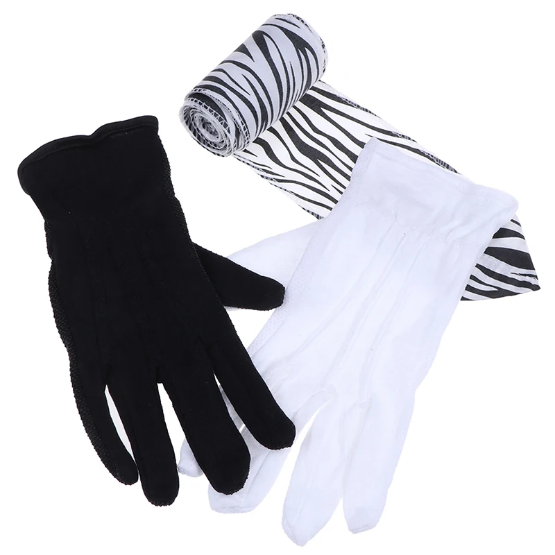 

Glove To Zebra Silk Close Up Magic Trick Professional Magician Street Stage Party Magia Props Easy To Do