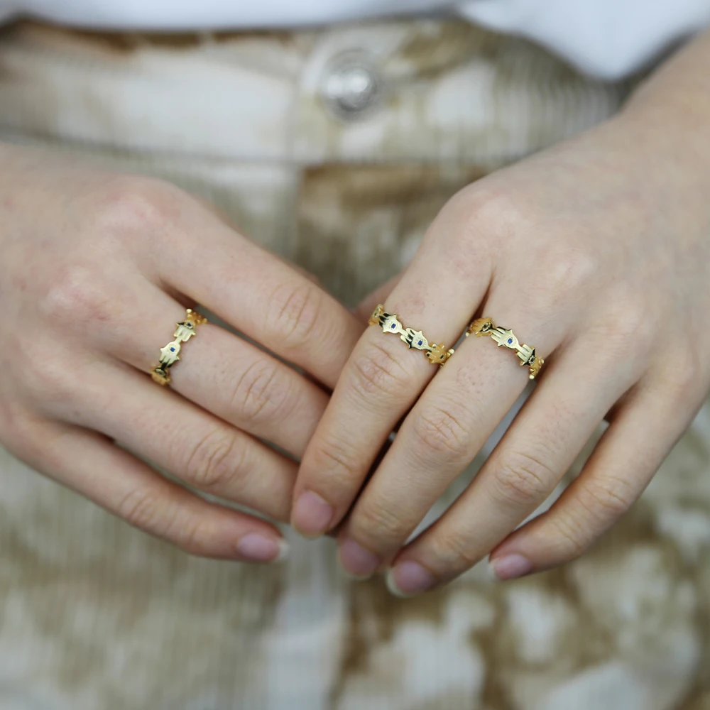 Оптовая продажа Модные женские ювелирные украшения на палец Золотое кольцо