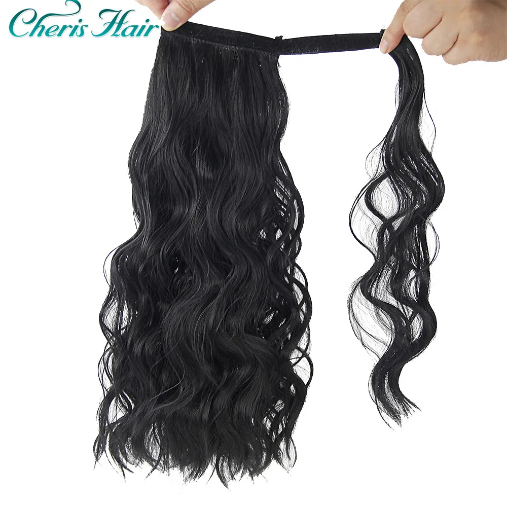 Синтетический конский хвост волнистый удлиненный зажим для конских хвостов