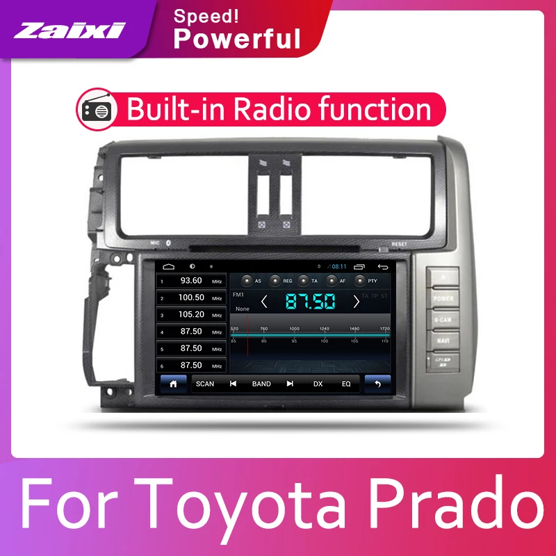 Автомобильный мультимедийный проигрыватель с радио и GPS 2din Android для Toyota Prado 150 2010