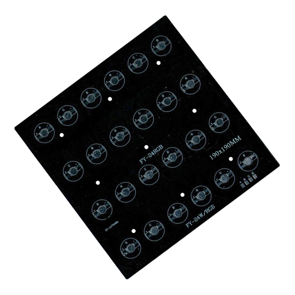 190x190 мм светодиодный PCB 24 Вт 36 RGB светодиодная алюминиевая пластина радиатора