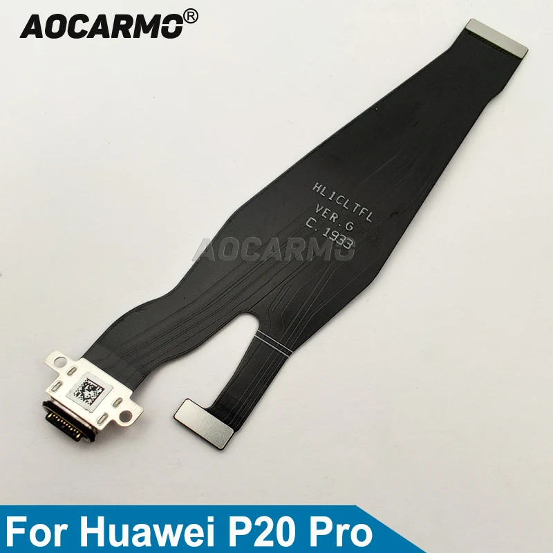 Aocarmo type C usb зарядный порт док станция разъем гибкий кабель для huawei P20 Pro|Шлейфы
