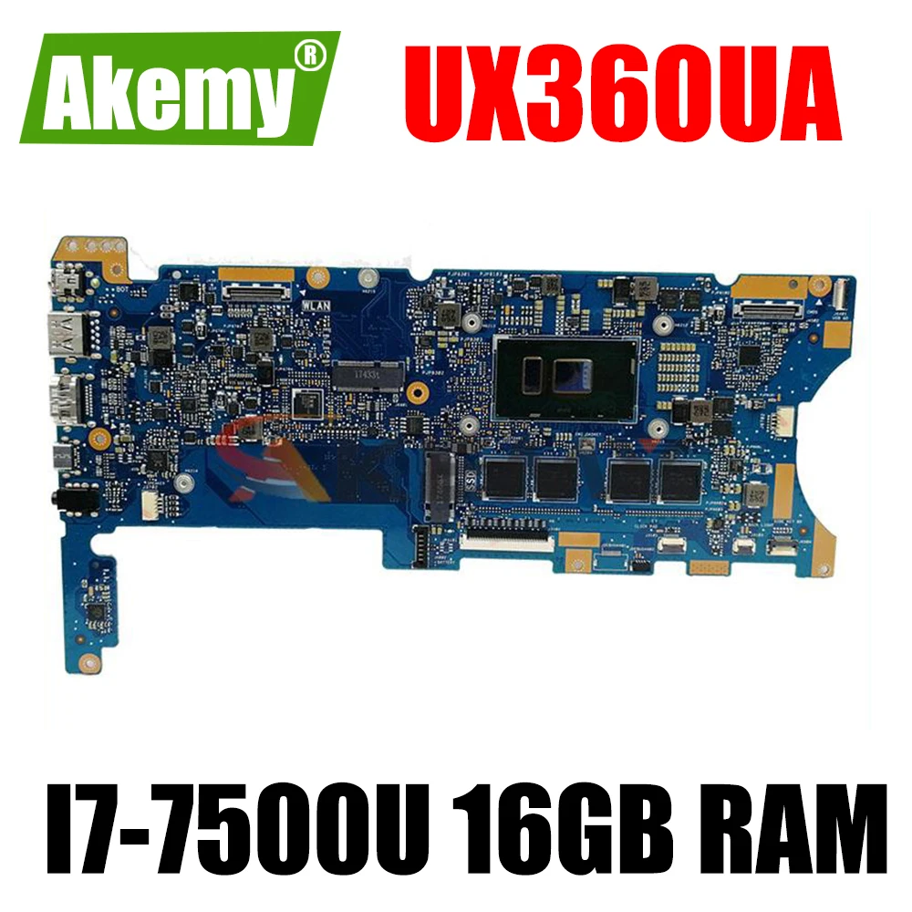

60NB0C00-MB8000 For ASUS UX360UA Q324UA Laptop Motherboard REV 2.0 Mainboard W/ I7-7500U 16GB RAM 100% Tested Working