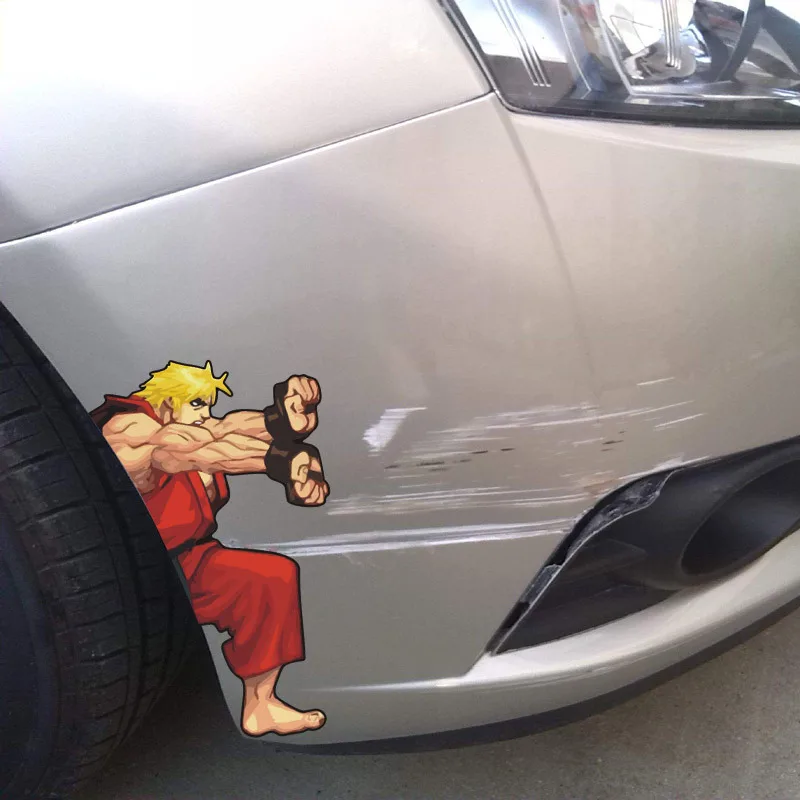 

2 Styles Funny Car Sticker for Hadouken Creative Cover Scratch Sticker Car Styling Decoration Vinyl Sticker Laptop Decal