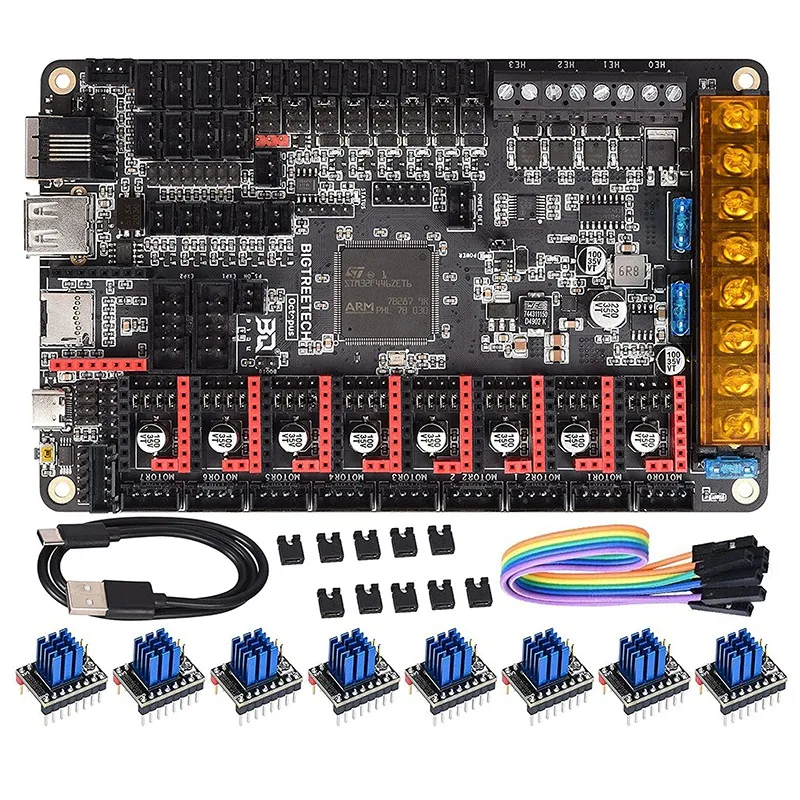 

BIGTREETECH Octopus V1.1 Control Board 32Bit Compatible TFT Series Screen, Support DIY Klipper Firmware and for Raspberry Pi