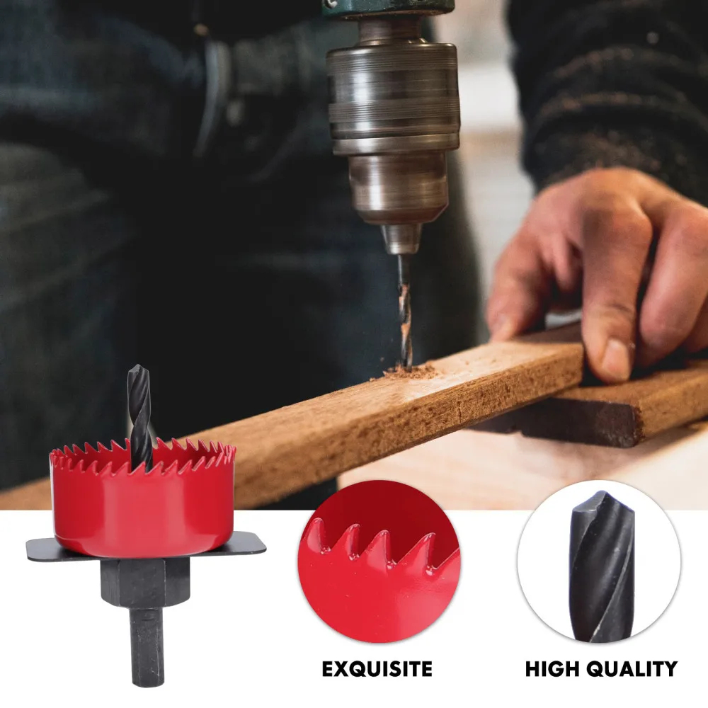 

9Pcs Woodworking Hole Opener Creative Alloy Hole Drill Hole Location Tool Red