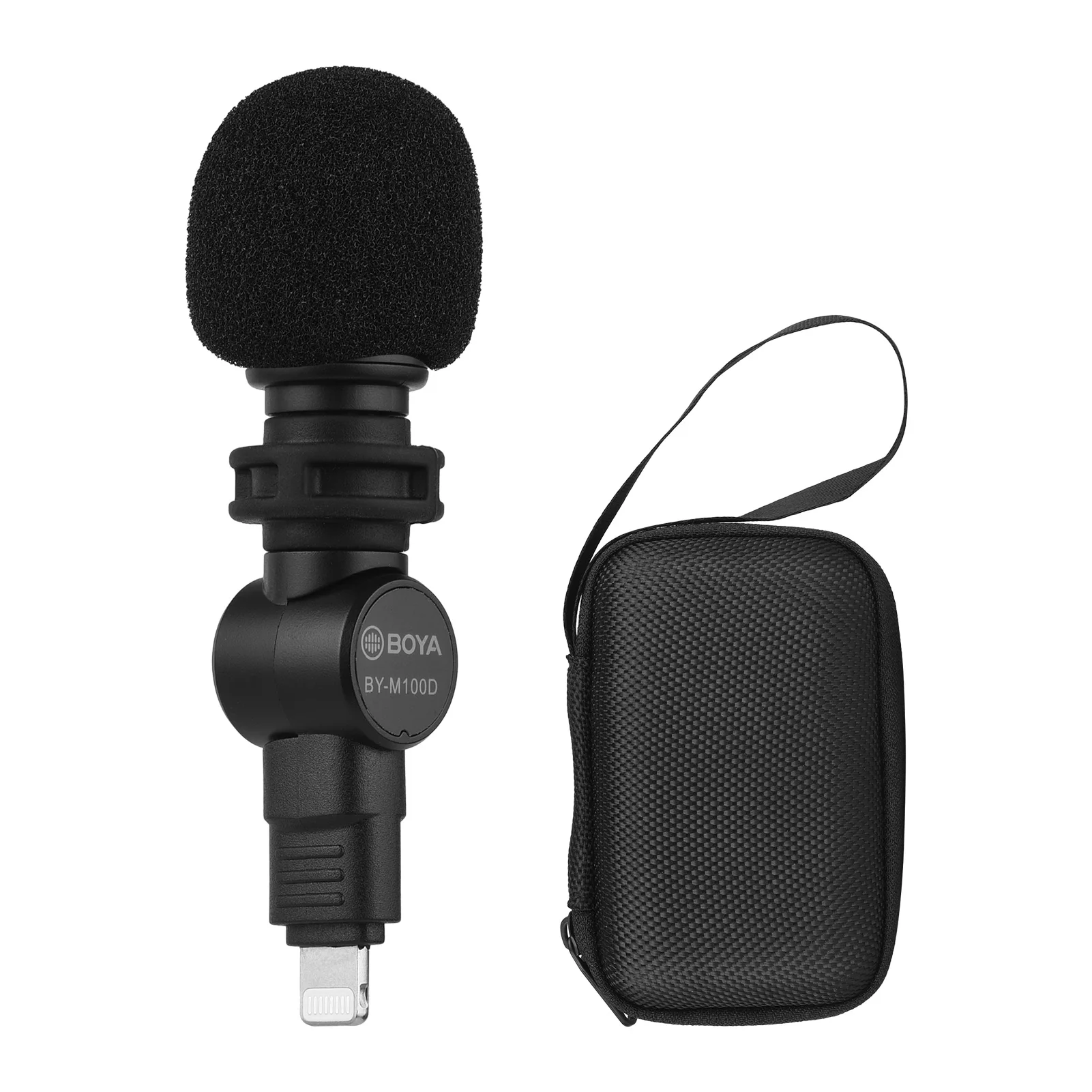

BOYA BY-M100D Mini iOS Microphone Condenser Mic 180 with Foam Windshield Replacement for Smartphone Microphone