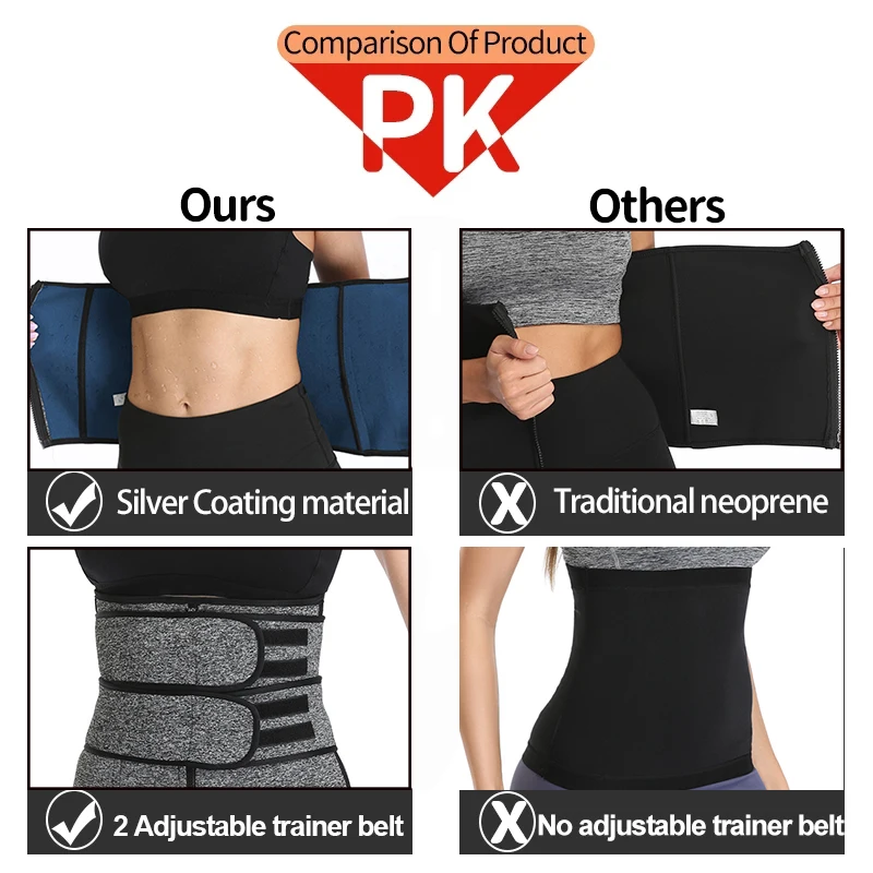 Neoprene-Free Sweat Waist Trainer Corset Trimmer Belt Unisex Weight Loss Waist Cincher Shaper Slimmer Sauna Binders and Corset