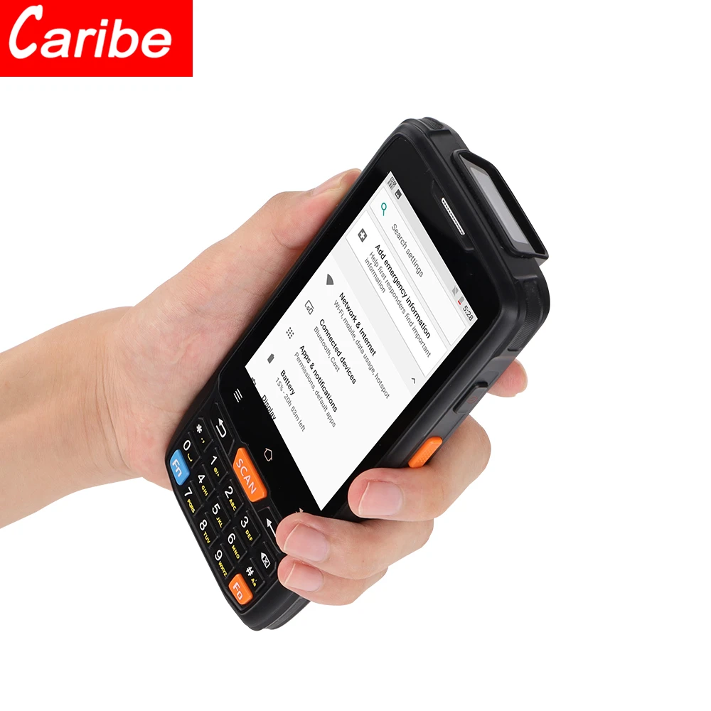 Caribe промышленный 1D сканер штрих-кода Android PDA ручной сбор данных мобильный
