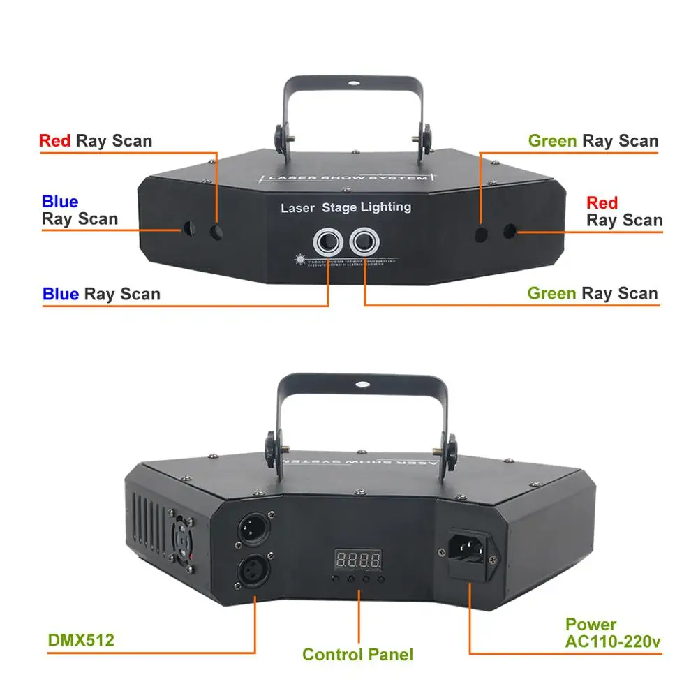 AUCD 6 Глаз DMX RGB 24 Gobos лазерное сценическое освещение праздничный DJ диско