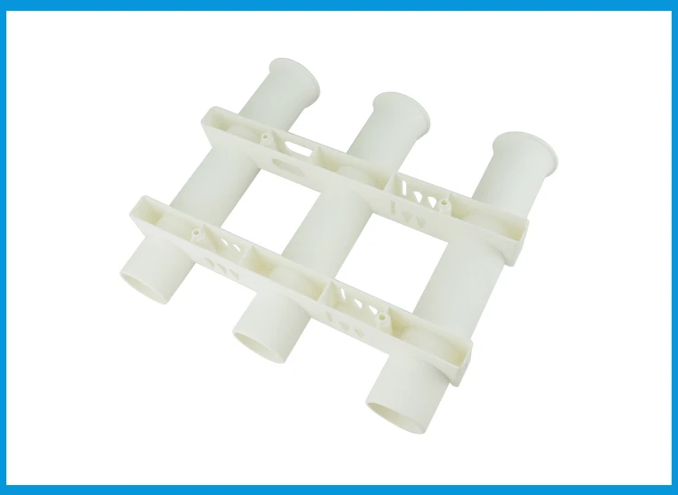 

2PCS 3 Tubes Link White plastic fishing rod fishing rod rack holder socket for boat marine fishing box kayak boat yacht
