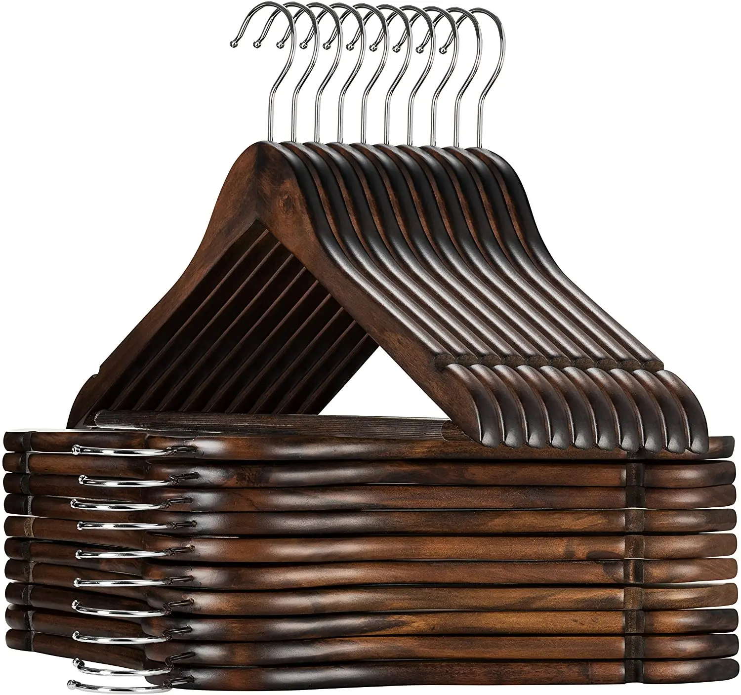 10/20 шт. широких плеч ЧУДО ВЕШАЛКИ из цельного дерева для всякой всячины Сумки