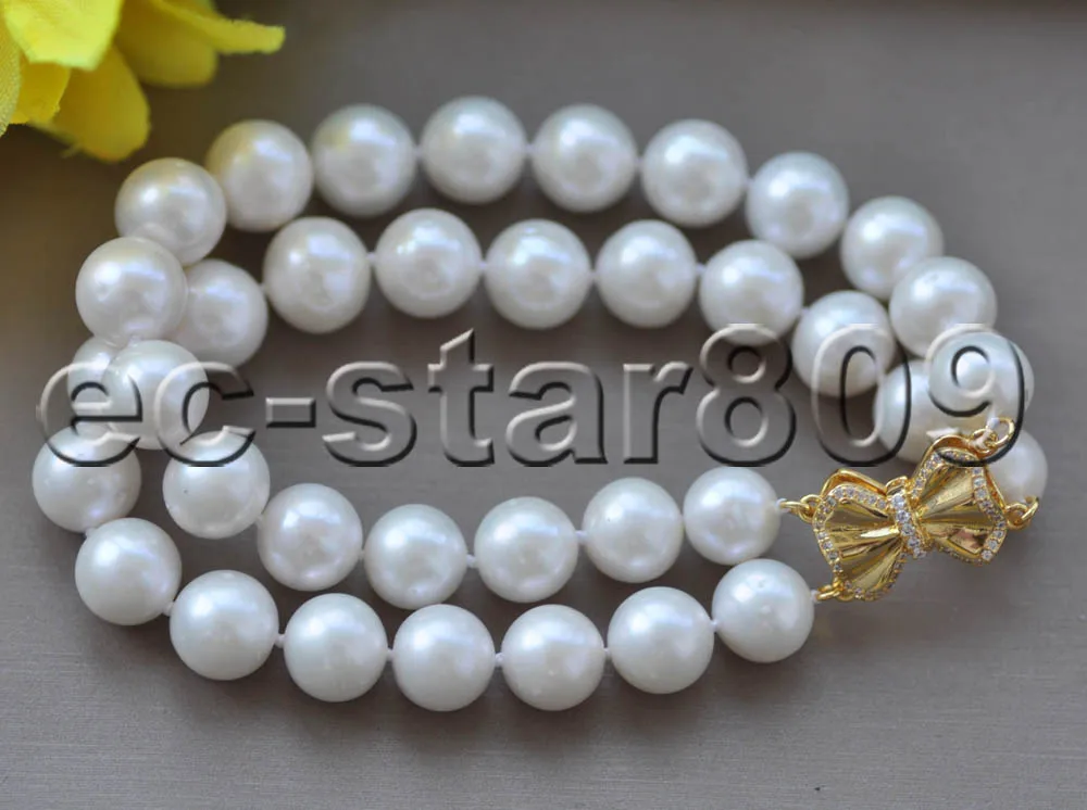 

Z11151 A+ 2Row 8" 11mm Round White Freshwater Pearl Bracelet