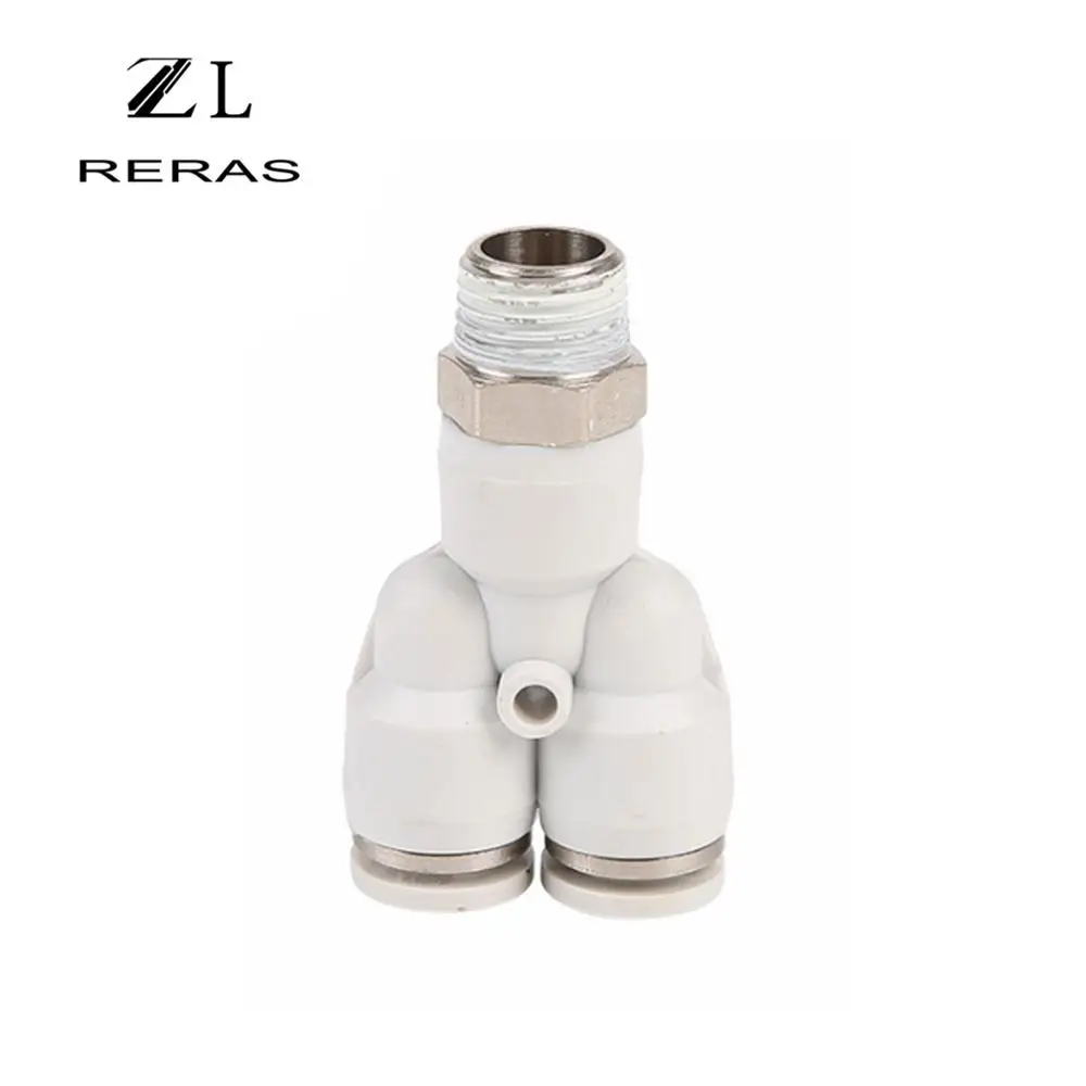 PX белый Y-type 3-сторонний пластиковый медный быстроразъемный шарнирный разъем OD 4 6 8