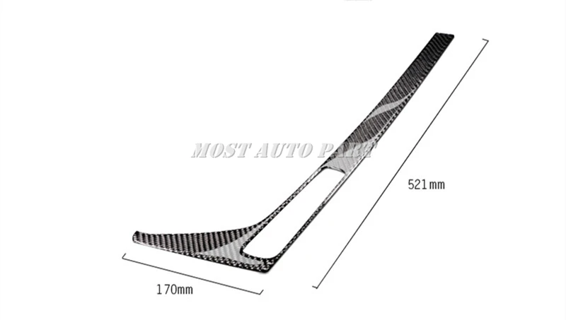 Углеродного волокна консоль Шестерни коробка переключения рамки Накладка для Audi