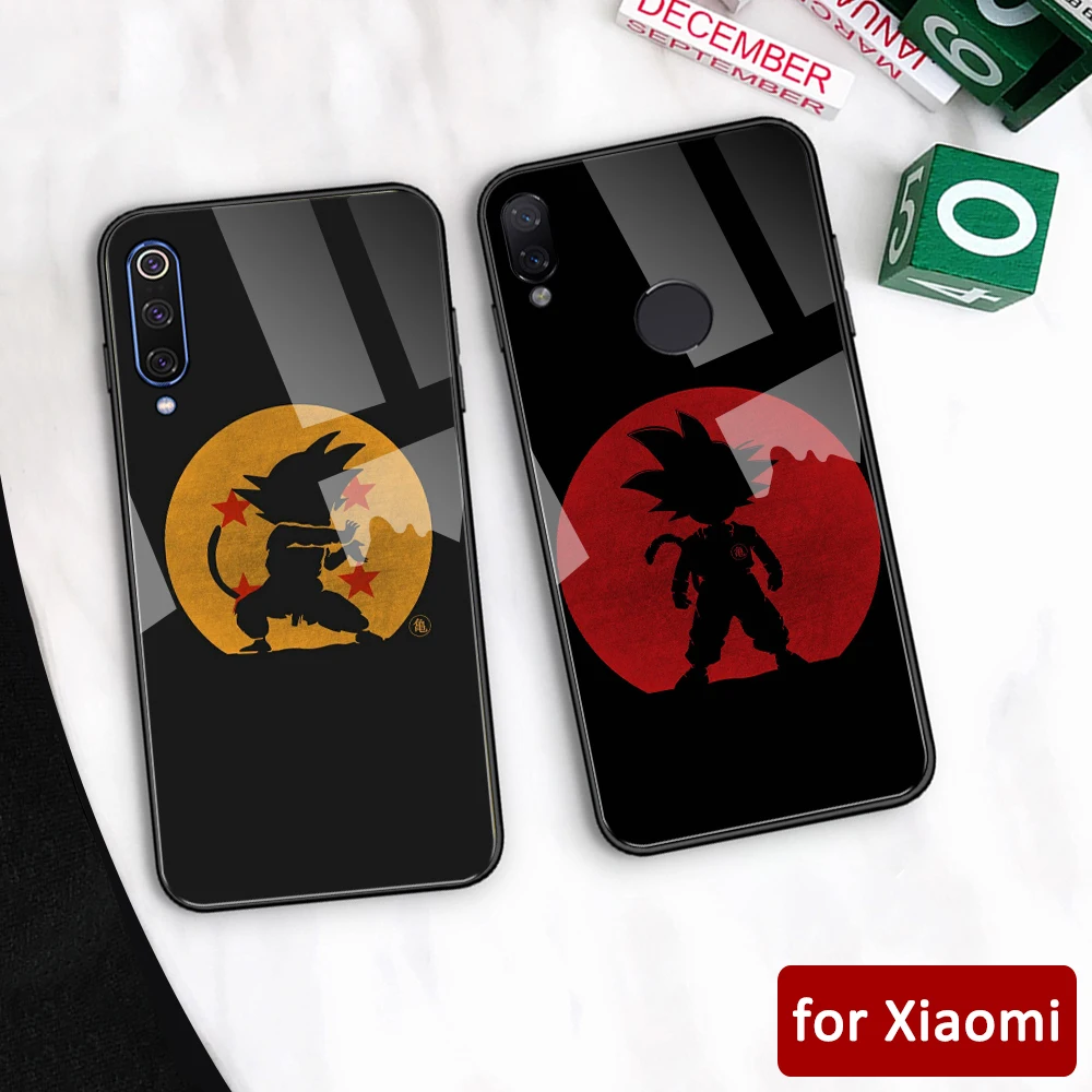 Аниме чехол для redmi K20 pro стеклянная задняя крышка goku note 7 Чехол Xiaomi mi 5 5S 6 6x Note Max 3 play