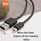 Оригинальный кабель Micro USB xiaomi, быстрая зарядка, USB синхронизация данных, адаптер, зарядный кабель для redmi 8 7a 3s 4x6 note 5 6