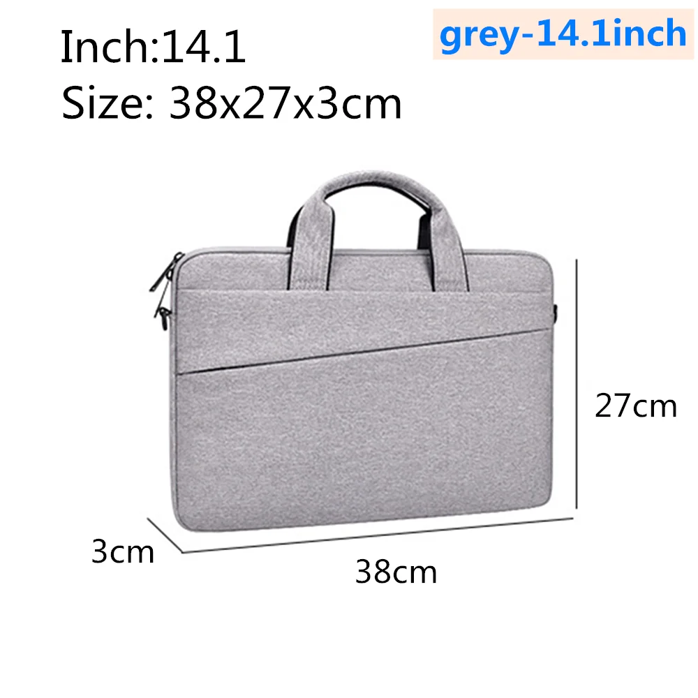 grey-14.1inch Водонепроницаемая сумка для ноутбука 13,3, 14,1, 15,4, 15,6 дюймов для Macbook Air Pro, 15,6 дюймов для ноутбука Apple, диагональный портфель - Цвет: grey-14.1inch