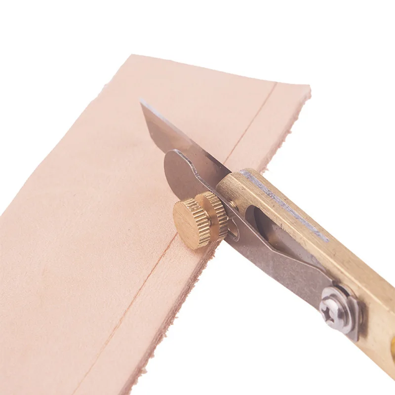 1PC Leather Craft Tools Incision Cutter DIY Copper Trimming Knife for Blade Cut into strips leather Cutting Tool | Дом и сад