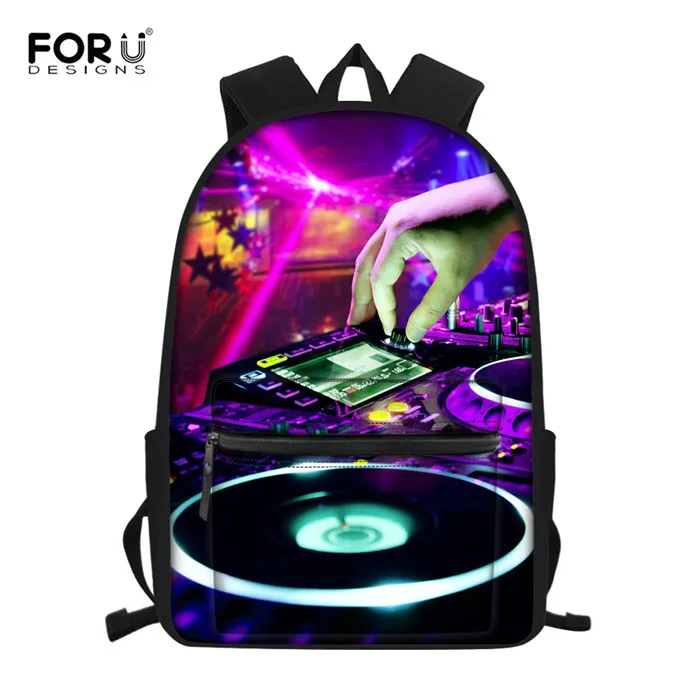 FORUDESIGNS/для женщин рюкзак Панк DJ музыка печати рюкзаки для подростков обувь девочек и мальчиков проигрыватель дизайн Mochila Feminina - Цвет: W3012Z58