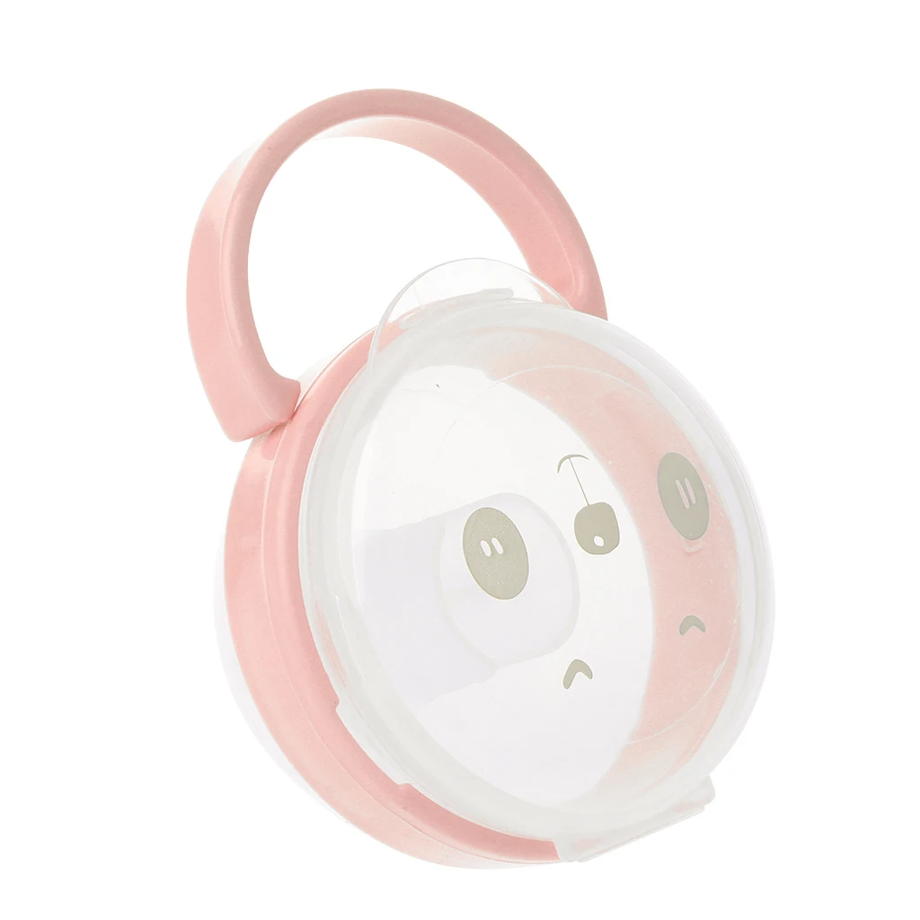 Коробка для хранения детских сосок с рисунком панды из мультфильма, пустышки для сосков, прозрачные пылезащитные коробки, портативные