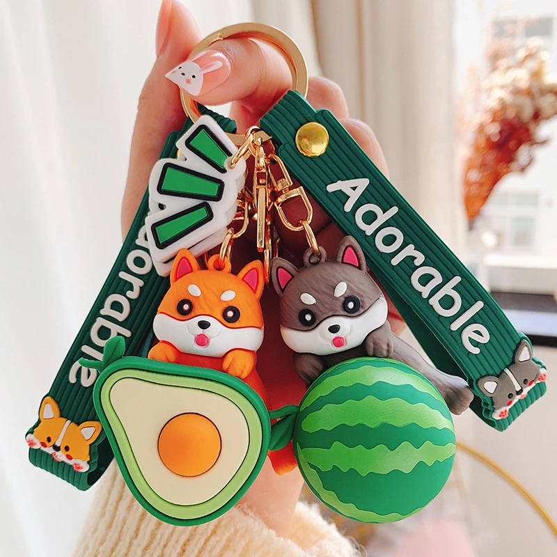 

Cute Shiba Inu Keychain Strap Cartoon Dog Animal PVC Bag Backpack Pendant Keyring Men Women Lanyard Key Chain Gift Accessories