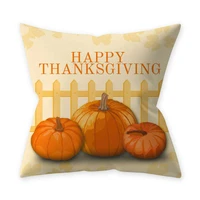 cushion cover pumpkin turkey pillow cover thanksgiving day pillowcase festival decorative polyester sofa 4545cm cushion cover