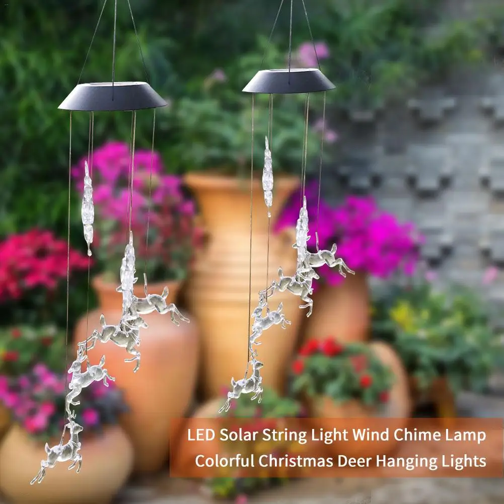 Светодиодная гирлянда с 6 светодиодами на солнечной батарее цветная