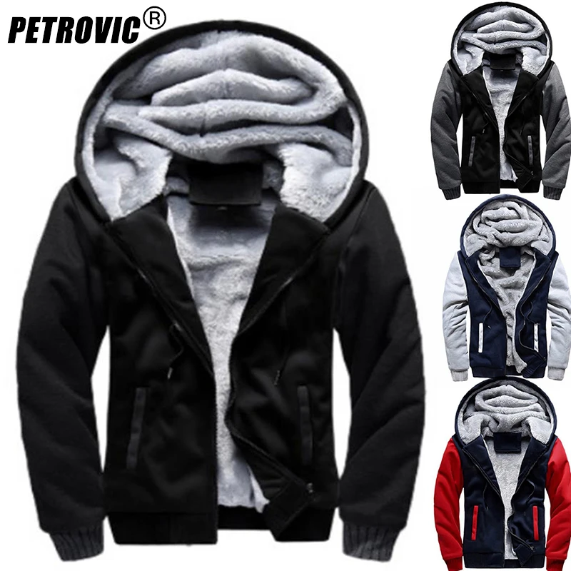 

PETROVIC Brand 2022 Men Winter HoodiesFashion Tracksuit Sweatshirt Men's Collar Cap Long Sleeves zipper Hoody Sports Sweatshirts