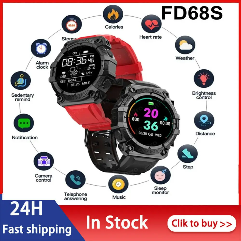 

HOT!FD68S Smart Watch Sleep Heart Rate Monitor Fitness Tracker Smart Bracelet