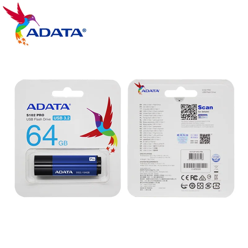USB - Adata S102 Pro, 16 , 32 ,   - USB 3, 2,   64 ,   U-