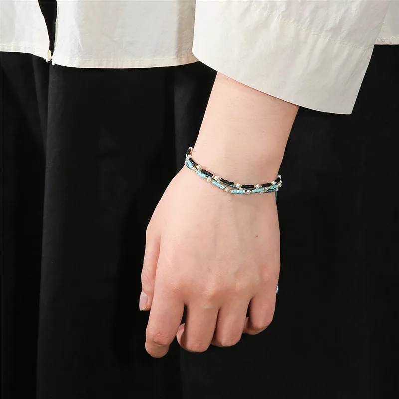 

12pcs/set Colorful Beaded Bracelet For Women Adjustable Rope Braided Bracelets Set Fashion Jewelry Gift