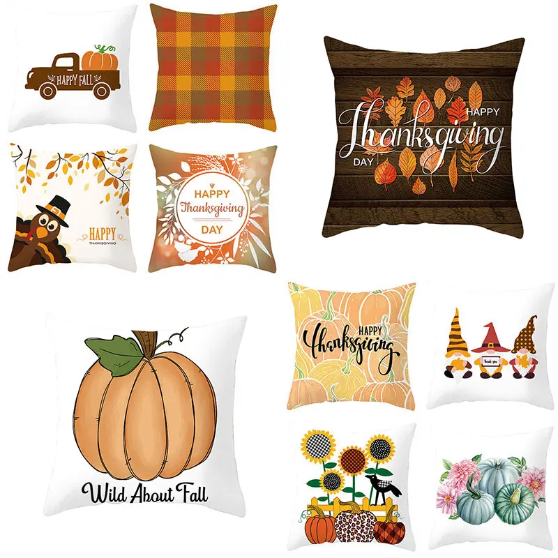 

45*45 подушка в стиле День благодарения чехол s Тыква карликовая искусственная осенне-зимняя подушка чехол предметы домашнего обихода Подушк...