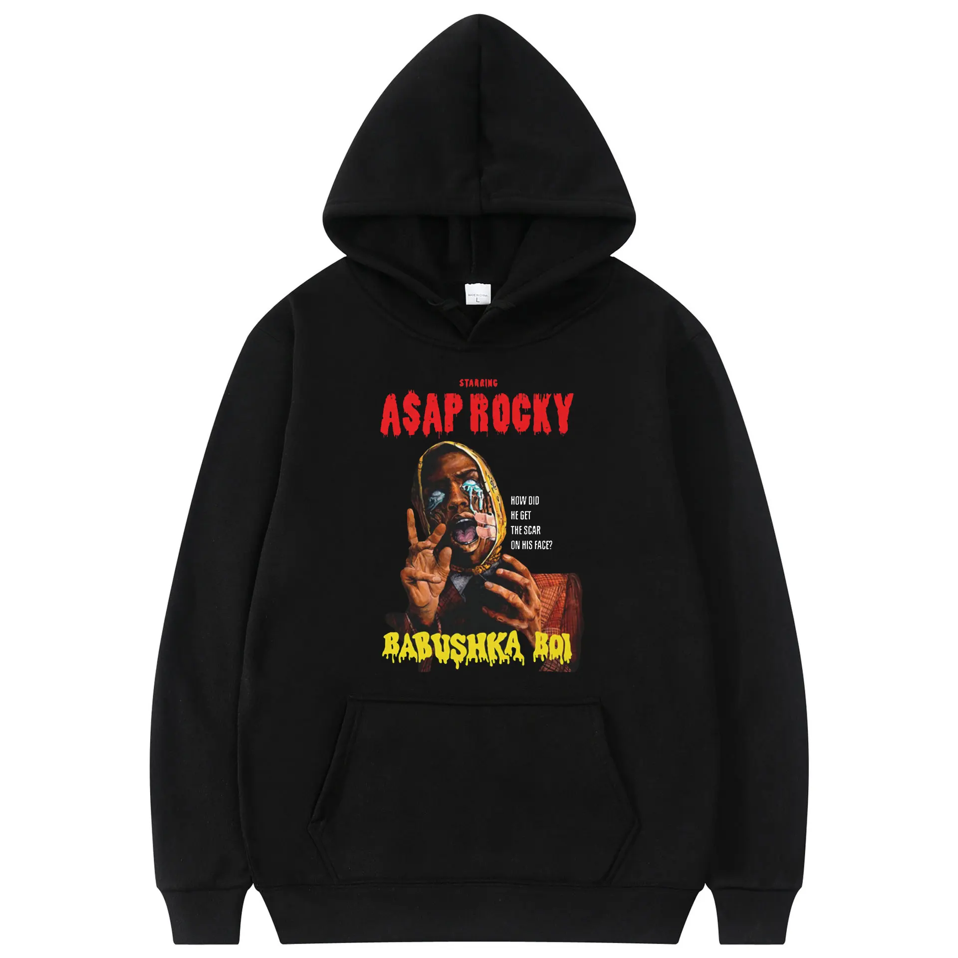 

Hot Sell ASAP Rocky Babushka Boi Print Hoodie Men Women Fleece Coat Tops Hip Hop Rapper Hoodie Fashion Harajuku Hoody Sweatshirt