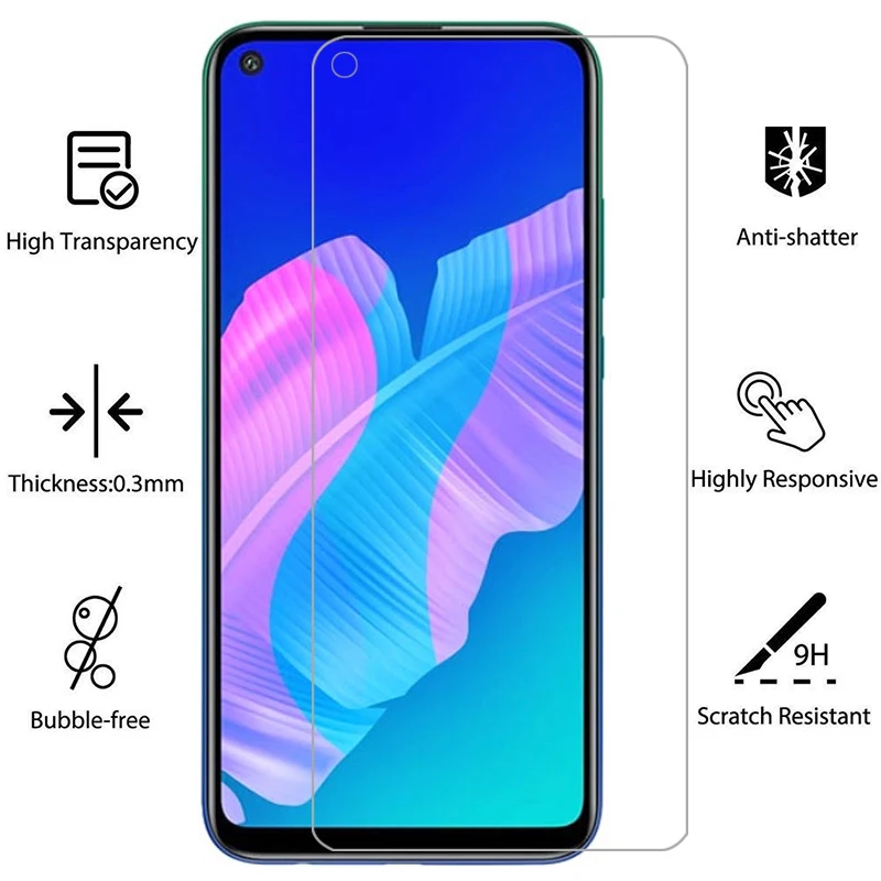 Закаленное стекло для huawei p40 lite e 5g p30 p20 pro p10 plus p9 p8 light 2017 p smart 2021 2020 2019 2018 z s 2 шт. |