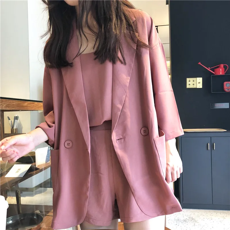 Женские блейзеры простые элегантные шикарные Свободные пиджаки в Корейском