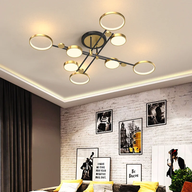 

nordic led crystal iron light ceiling industrial lighting deco maison christmas decorations for home dining room kitchen light