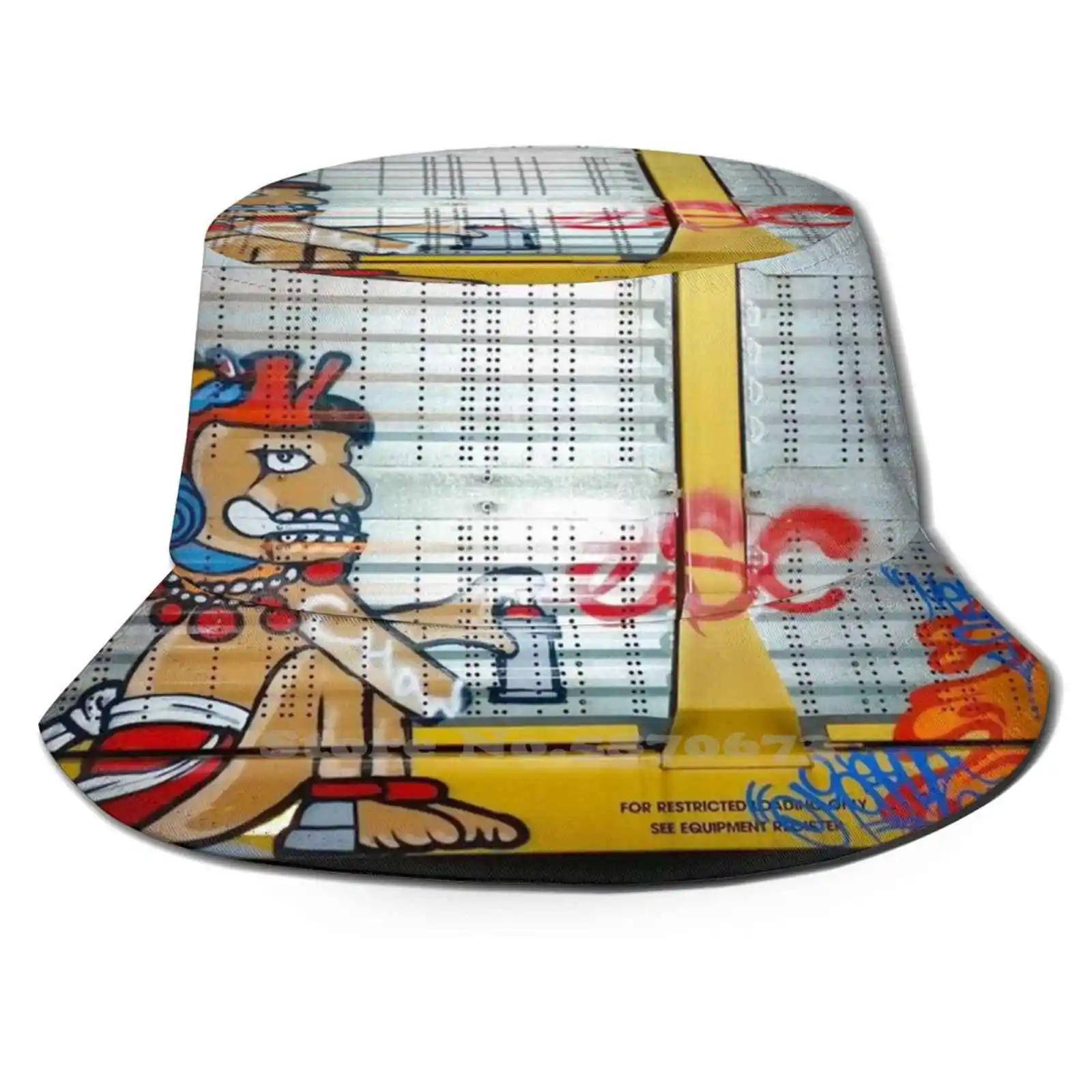 

Grafitti Unisex Summer Outdoor Sunscreen Hat Cap Grafitti Rail Car Native