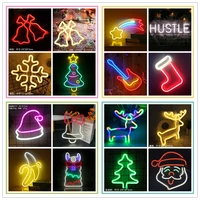 decorative led christmas tree neon sign light wall decor art neon sign home decoration bedroom christmas valentine s day party