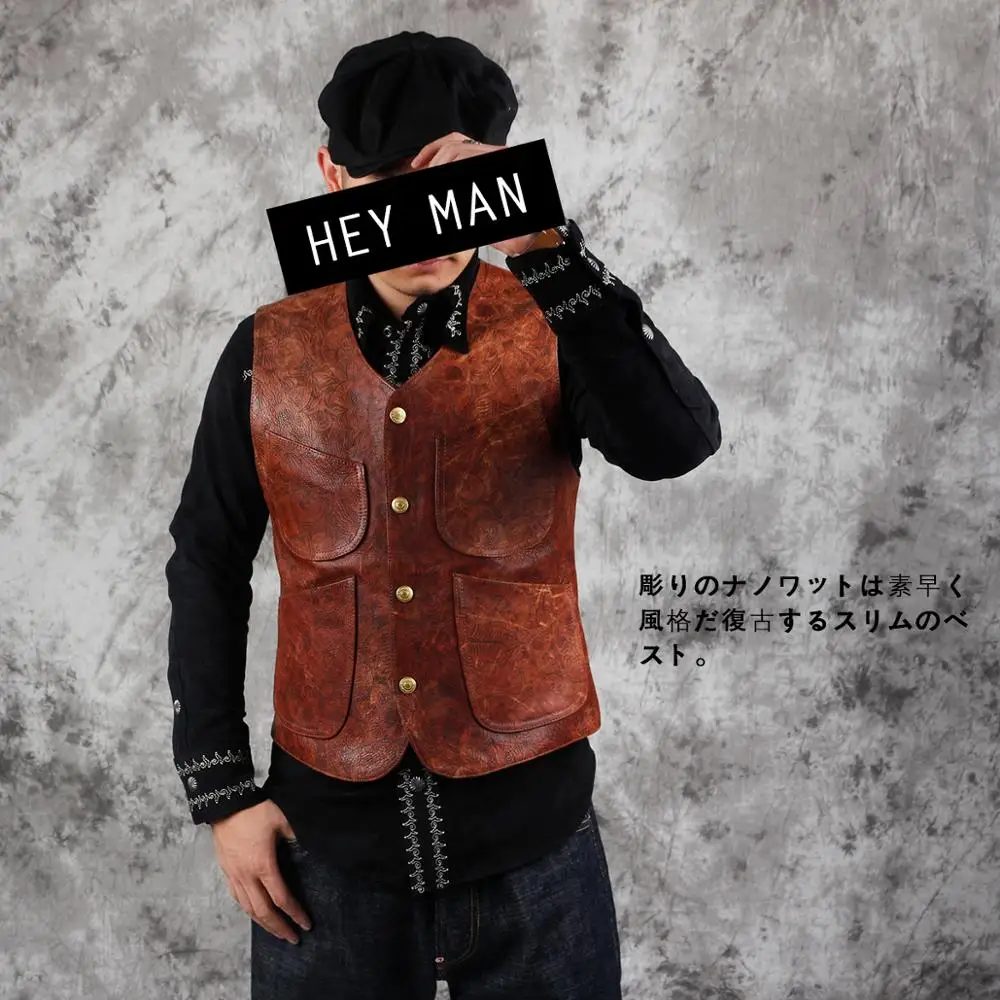 359 прочитайте описание! Мужской жилет из козьей кожи Азиатский стильный хорошего