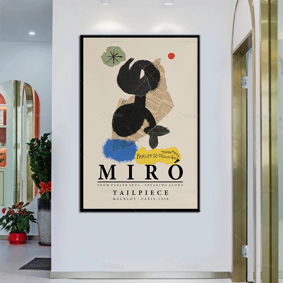 Винтажная выставочная Художественная печать Joan Miro Maleri Litografi Постер Джоан Миро