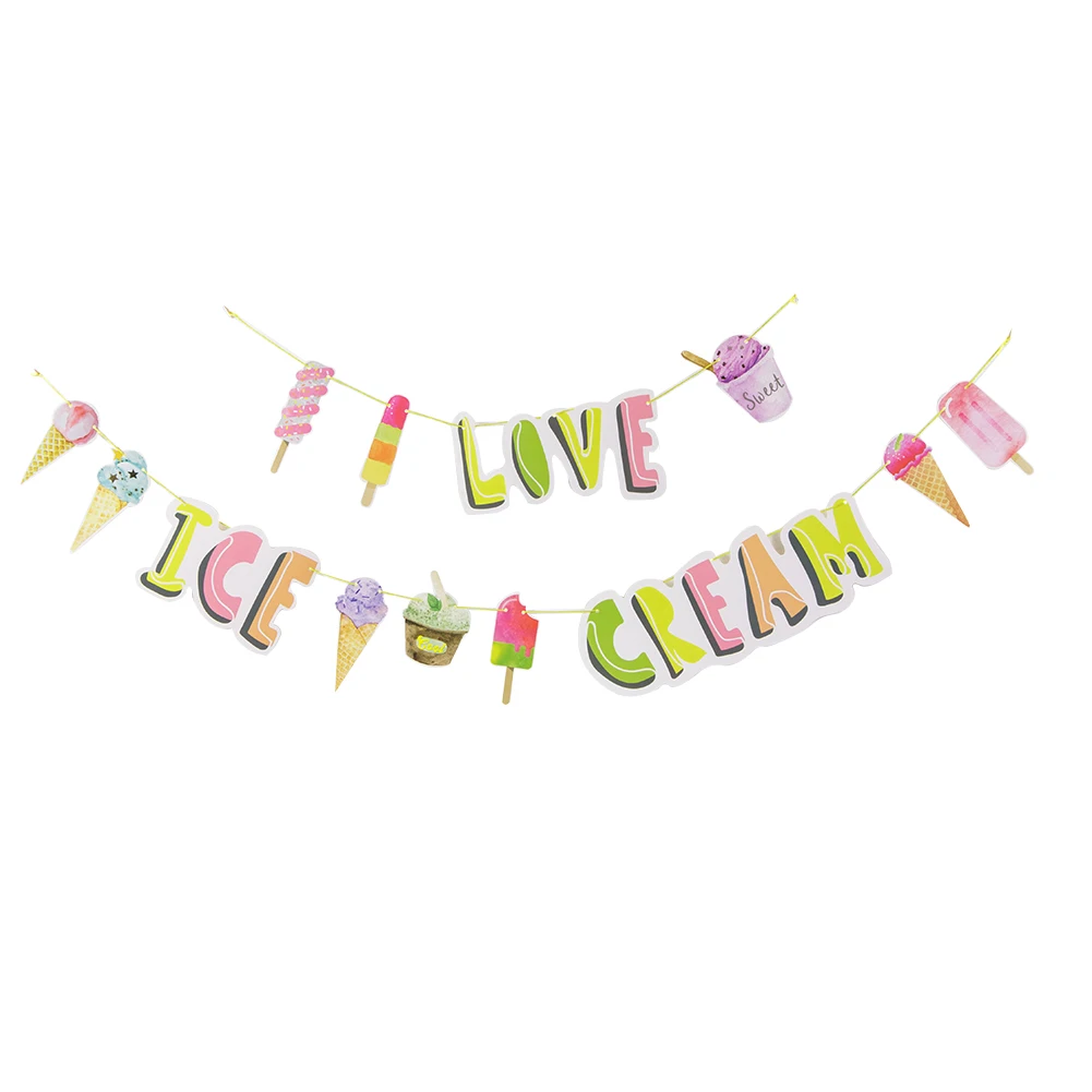 Украшение для вечеринки мороженого сотообразный шар тканевая бумага I Love