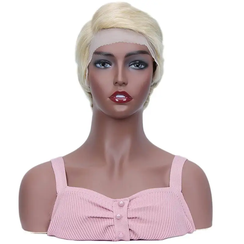 Короткие прямые парики Ребекка из человеческих волос на шнуровке спереди для