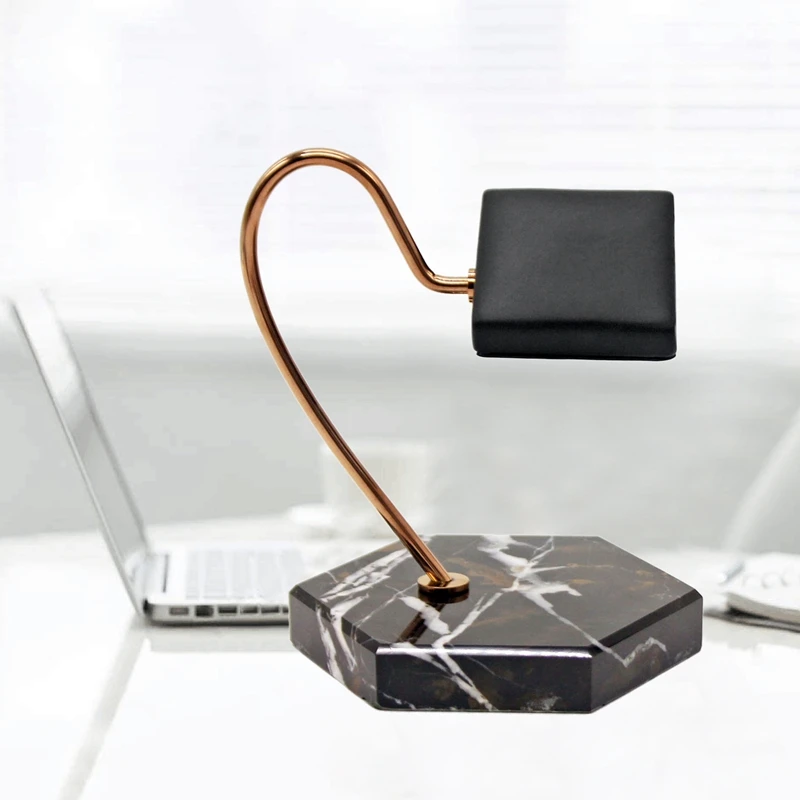 

Watch Display Rack Black Natural Marble Base Gold Metal Support Rod PU Bracelet Watch Storage Display Rack