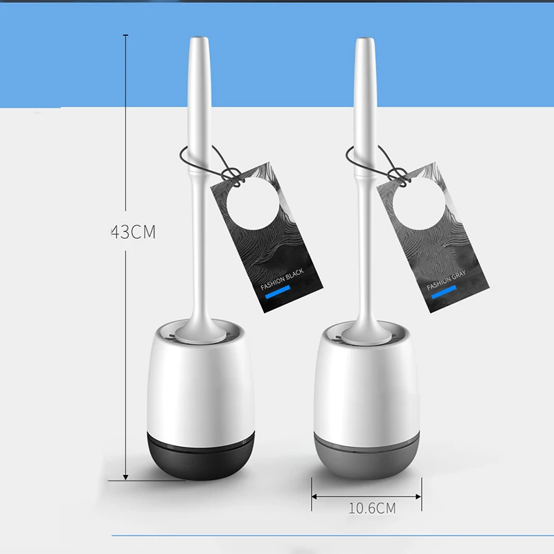 

Silicone Head TPR Toilet Brush Quick Drain Cleaning Tool Wall-mounted or Floor-standing Long-handled Brush Bathroom Accessories