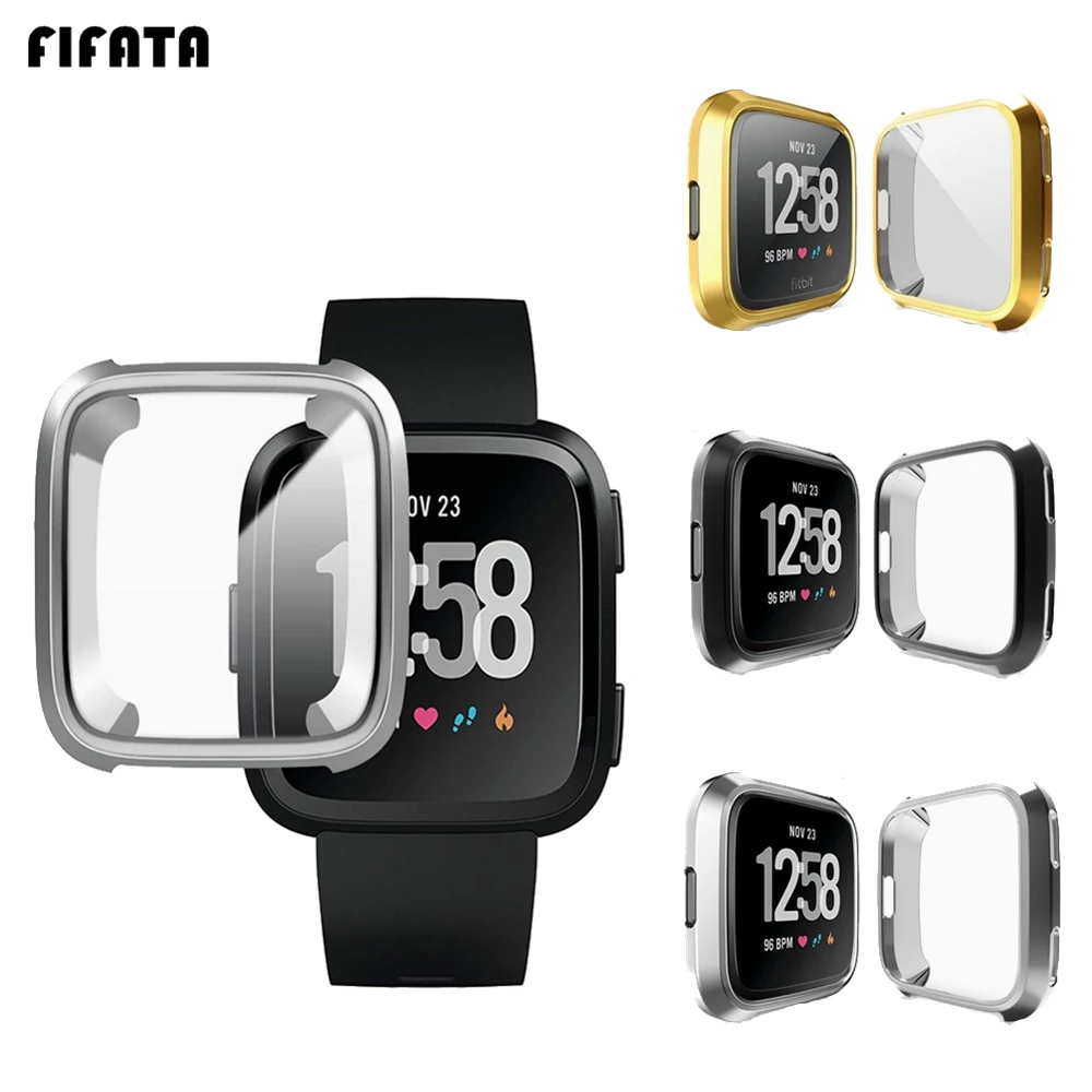 

Plating TPU Silicone Protector Shell For Fitbit Versa Versa Lite Smart Watch Replacement Watch Case For Fitbit Watch Accessories