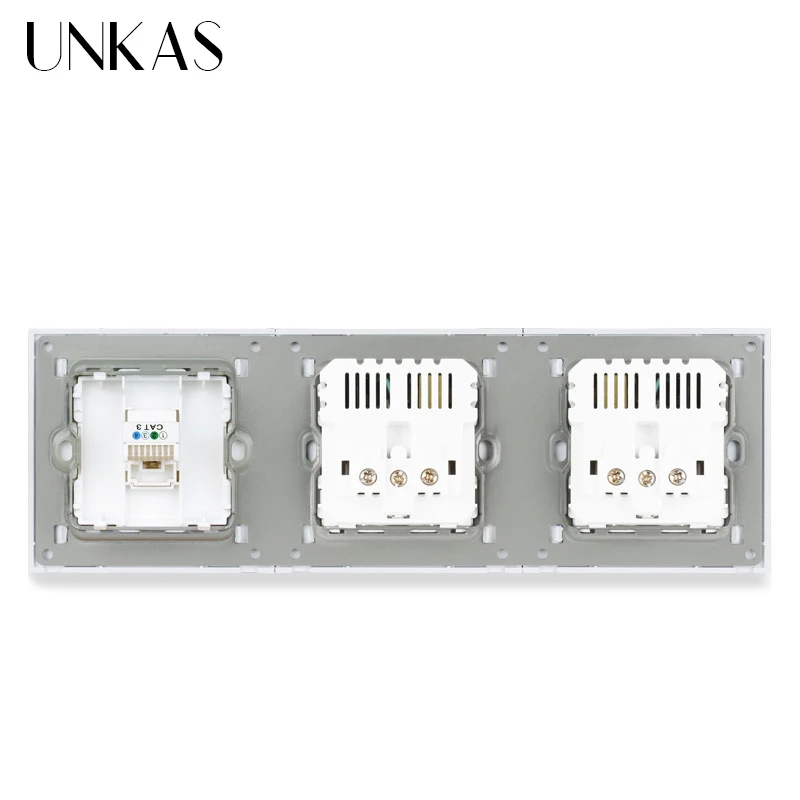 UNKAS Хрустальная панель из закаленного стекла Двойная французская стандартная