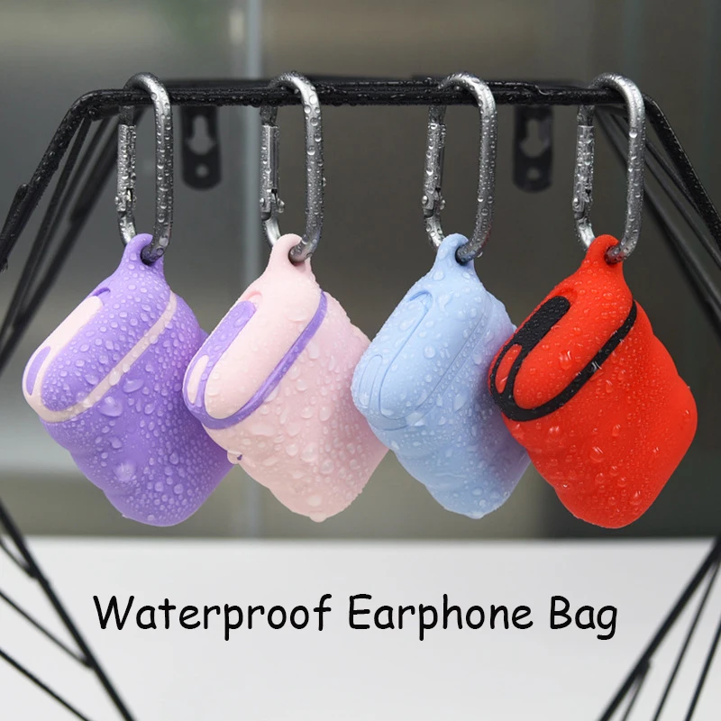 Водонепроницаемый чехол для Airpods беспроводных Bluetooth наушников мягкий