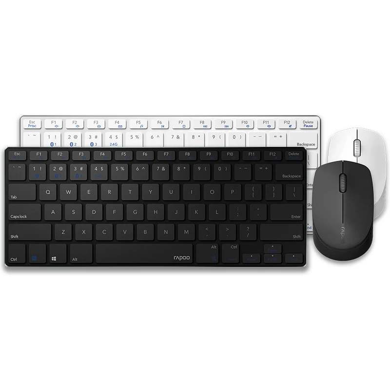 

New Rapoo 9000G Multi-mode Silent Wireless Keyboard Mouse Combos BT3.0/4.0 RF 2.4G switch between 3 Devices Connection