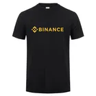 Binance, футболка для криптовалют, мужские повседневные футболки, хлопковые крутые Топы с коротким рукавом, футболка OZ-421